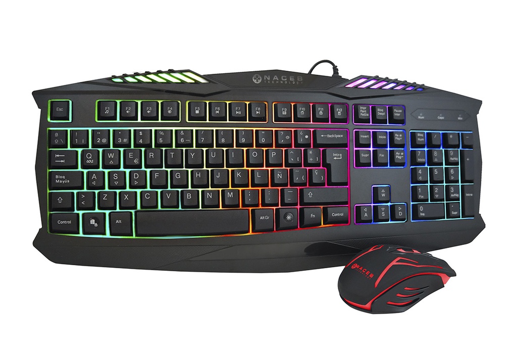 [KITNCB060] Kit de Teclado y Mouse Gaming Naceb Technology NA-617