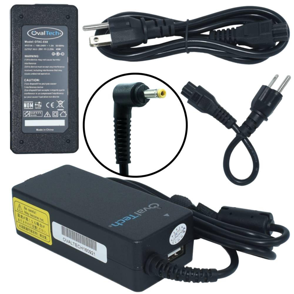 [ACCOVL750] Cargador 20V y 2.25A OVALTECH para Lenovo 45W
