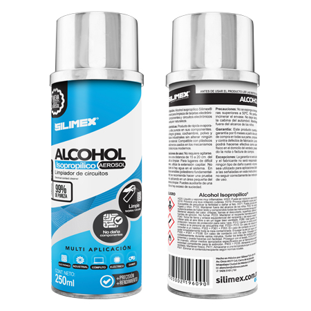 [SLXLMP520] Alcohol Isopropílico SILIMEX Aerosol 250 ml = 280 gr