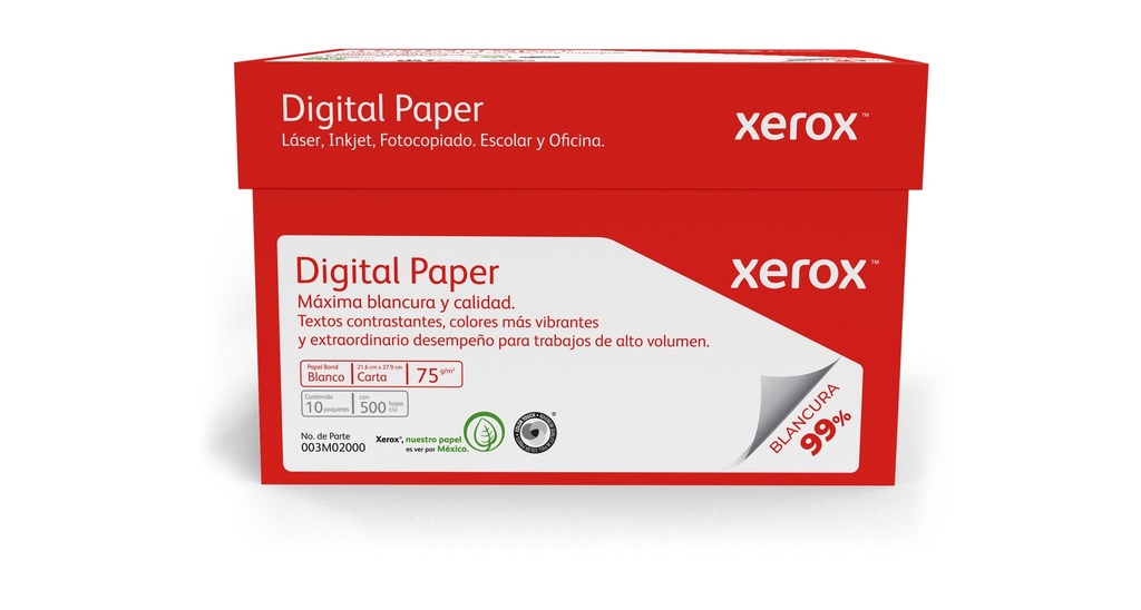 [PAPXRX090] Papel Bond Digital Paper Carta XEROX Rojo