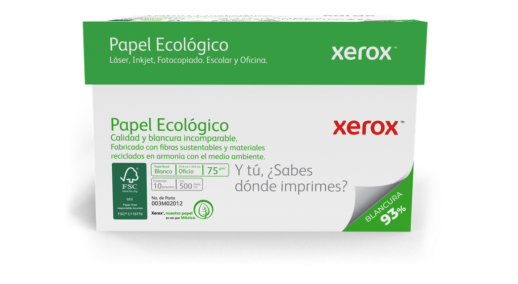 [PAPXRX110] Papel Bond Ecológico Oficio XEROX Ecológico