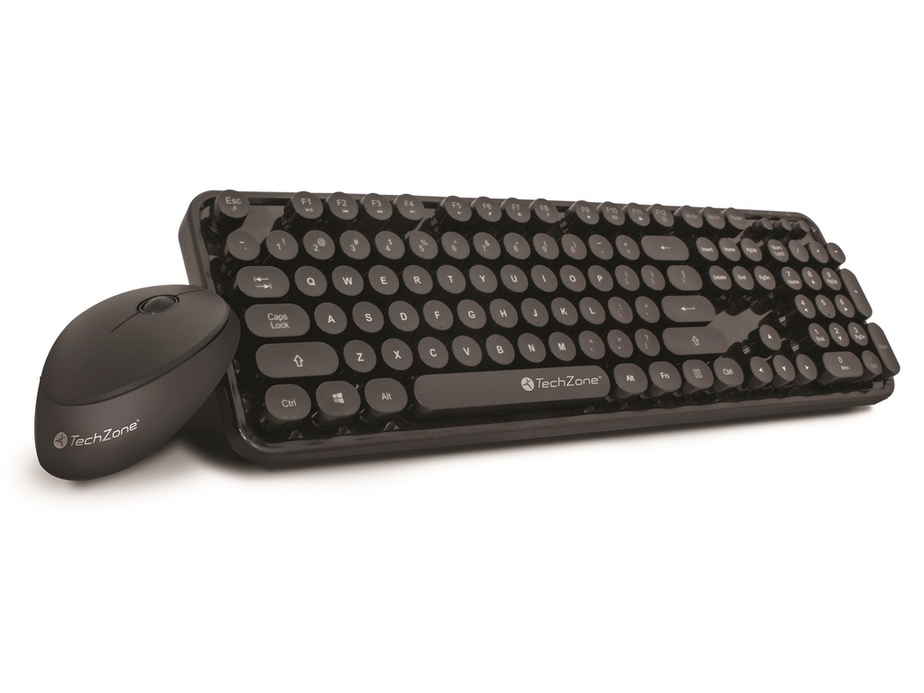 [KITTCH260] Teclado y Mouse Óptico Inalámbrico TECHZONE TZ19COMB01-INA