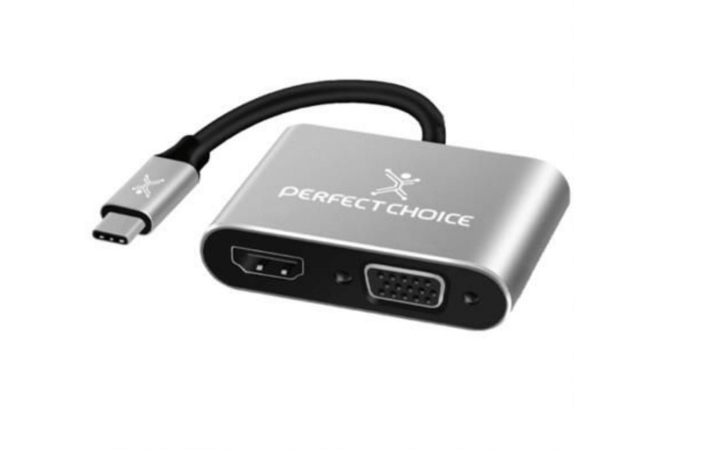 [ACCMST4200] Adaptador USB-C a HDMI1+VGA PERFECT CHOICE PC-101284