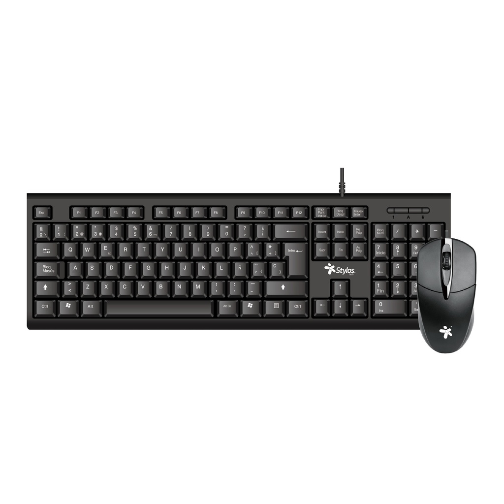[KITSTY090] Kit de Teclado y Mouse  Stylos STPKTM4B
