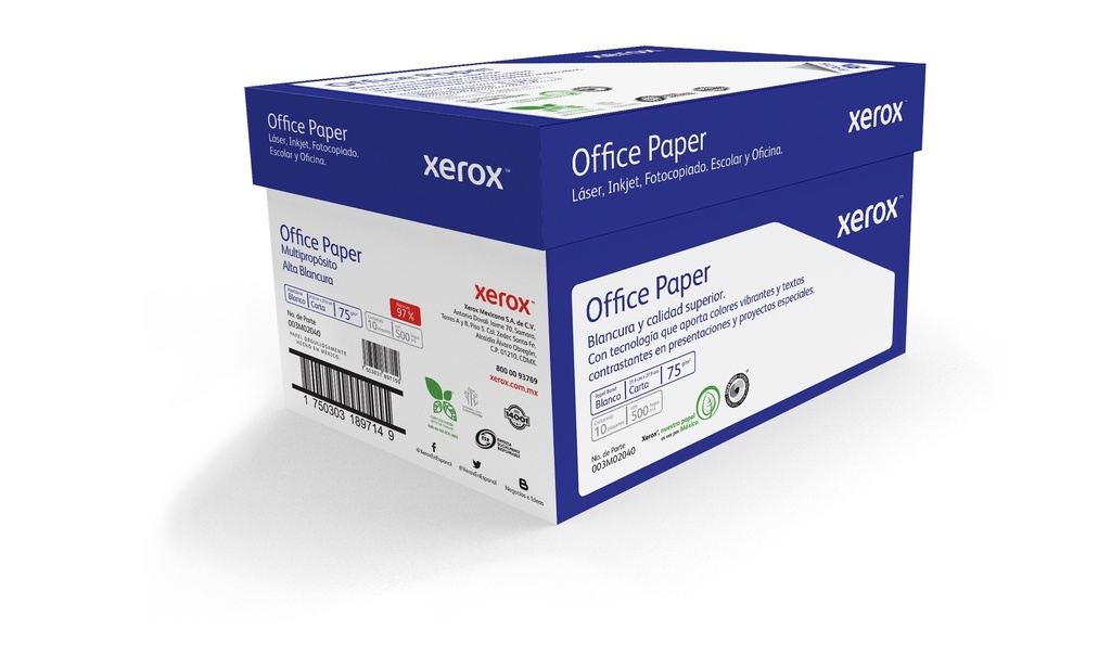 [PAPXRX120] Papel Azul Carta. Caja 10 Paquetes XEROX Azul