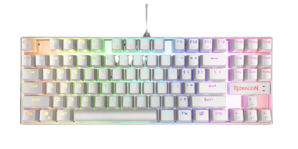 [TECRDG100] Teclado Mecánico Redragon Kumara White RGB