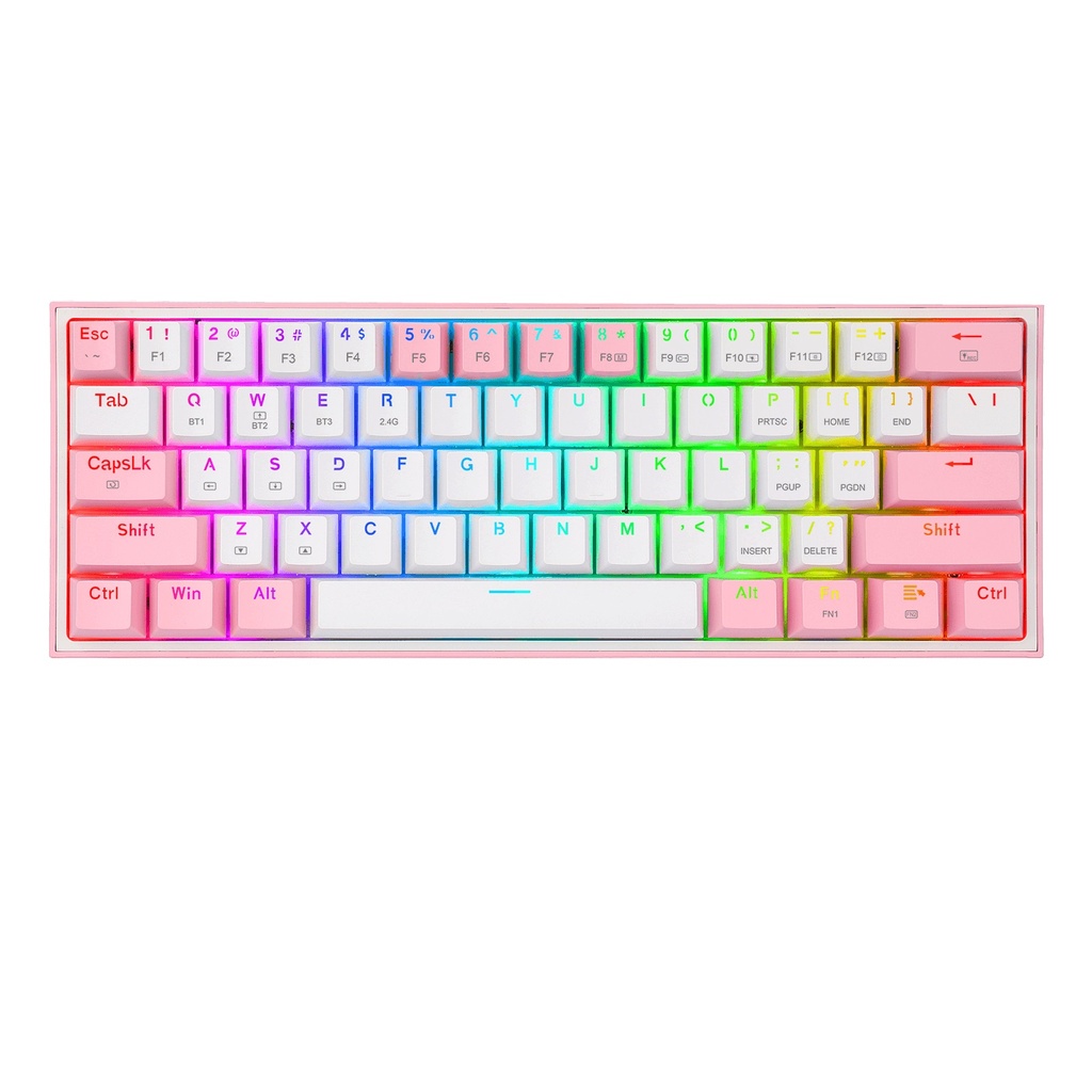 [TECRDG130] Teclado Mecánico Redragon Fizz Pro White/Pink