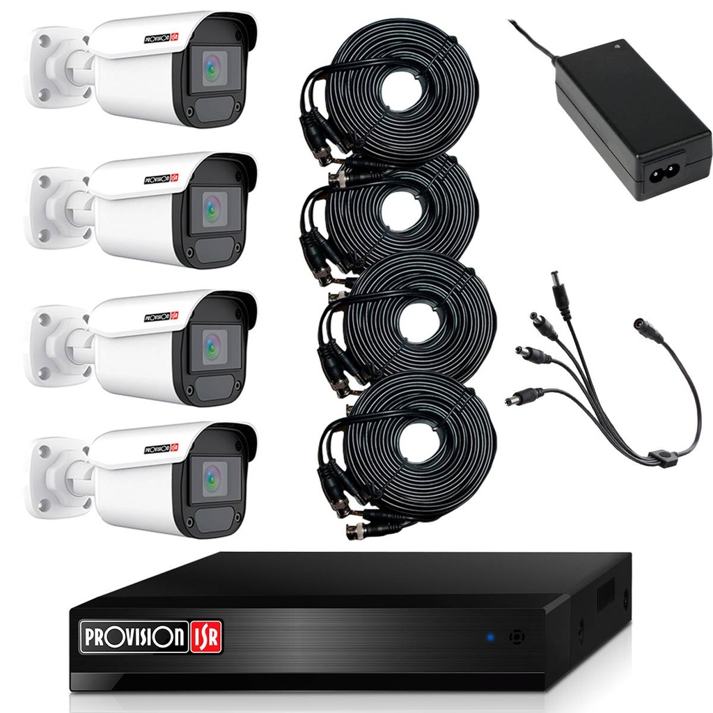 [KITPVS370] Kit de Videovigilancia PROVISION-ISR PAK4LIGHTCC2MP-28