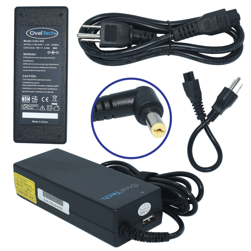 [ACCOVL080] Adaptador para Computadora Portatil  OVALTECH 19V/4.74AH